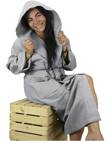 ART-AR028-Robezz® Waffle Bathrobe With Hood
